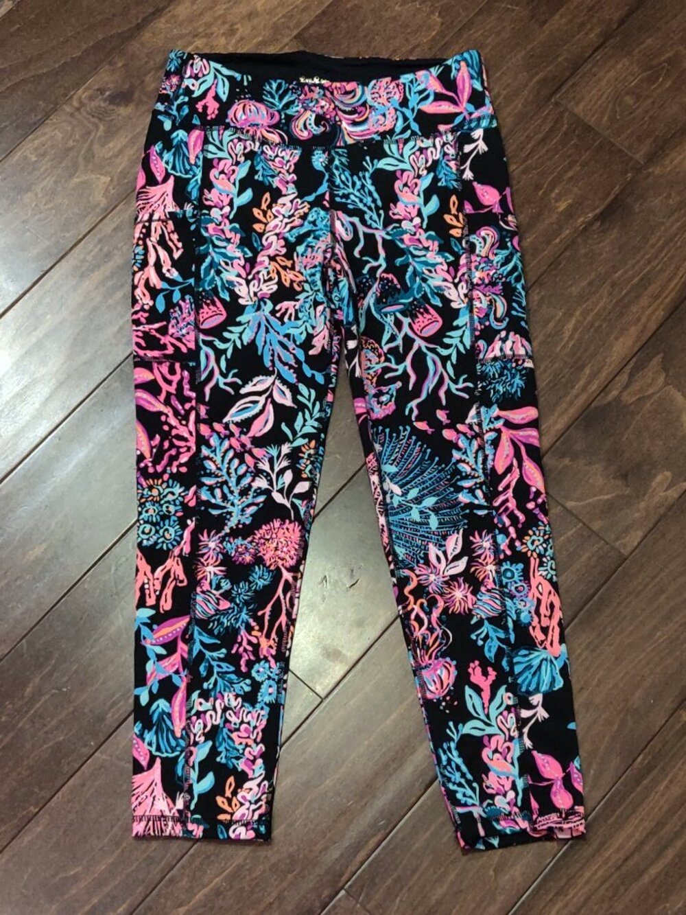Lilly Pulitzer Luxletic Weekender Mid Rise Yoga Pant Medium Twilight Coral - Picture 5 of 5